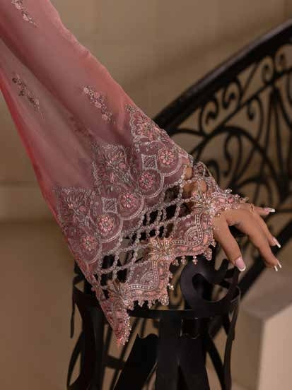 Chandani Kuch Khas By Flossie Premium Chiffon 3pc Unstitched Suit - CH-102