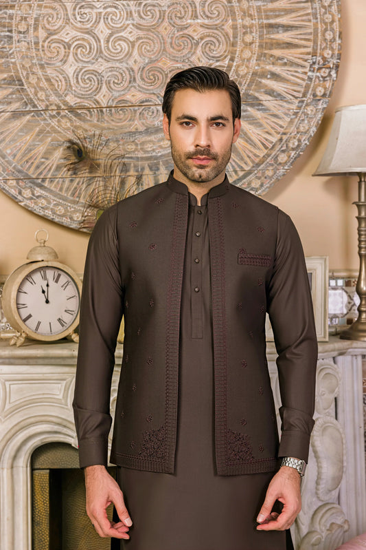 Nayab Wash & Wear With Waistcoats D-06 | Chawla Fabrics