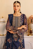 M-1209 | Ramsha Minhal Organza Collection Vol 12