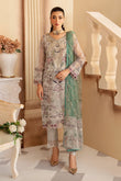 M-1202 | Ramsha Minhal Organza Collection Vol 12