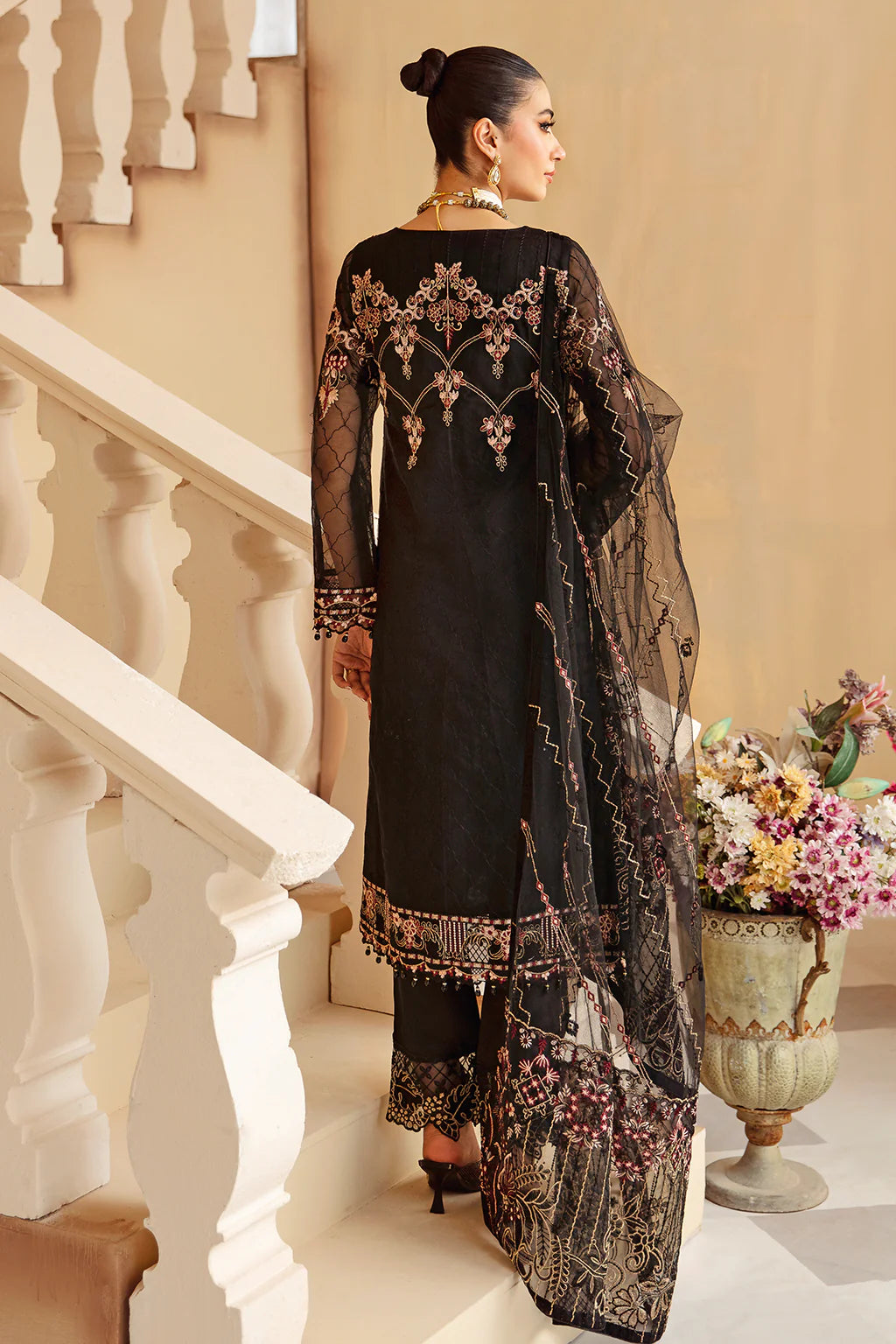 M-1205 | Ramsha Minhal Organza Collection Vol 12