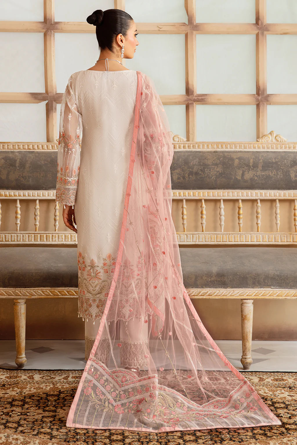 M-1203 | Ramsha Minhal Organza Collection Vol 12