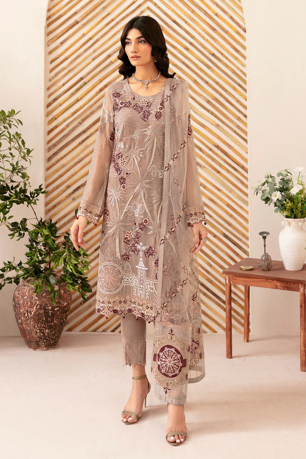 D-1206 | Rangoon by Ramsha chiffon collection Vol 12
