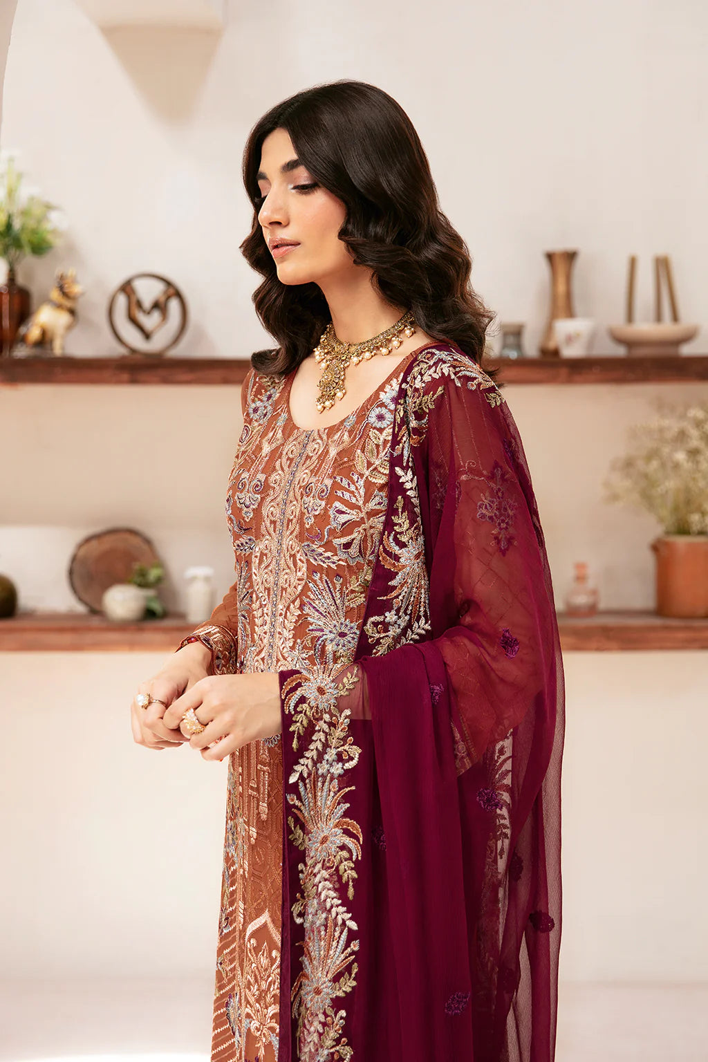 D-1209 | Rangoon by Ramsha chiffon collection Vol 12