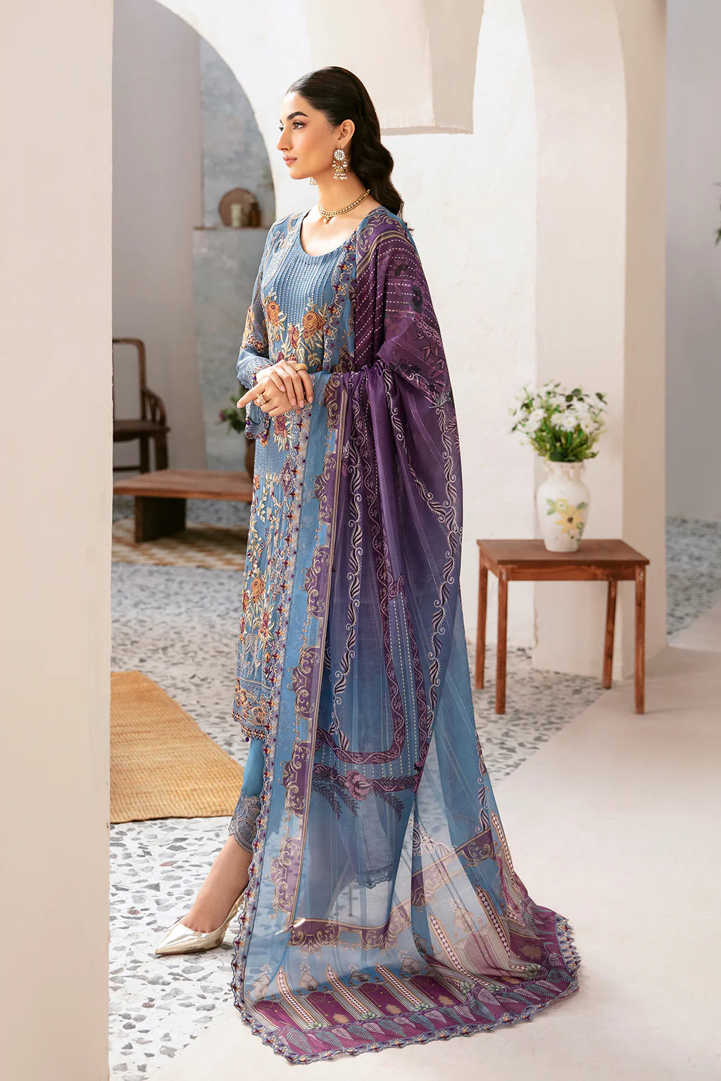 D-1202 | Rangoon by Ramsha chiffon collection Vol 12