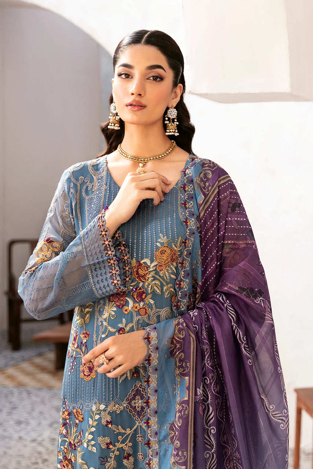D-1202 | Rangoon by Ramsha chiffon collection Vol 12