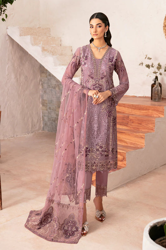 D-1208 | Rangoon by Ramsha chiffon collection Vol 12