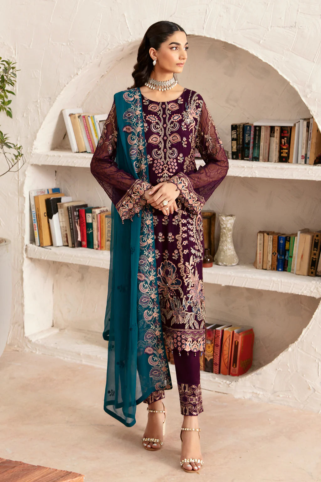 D-1211 | Rangoon by Ramsha chiffon collection Vol 12