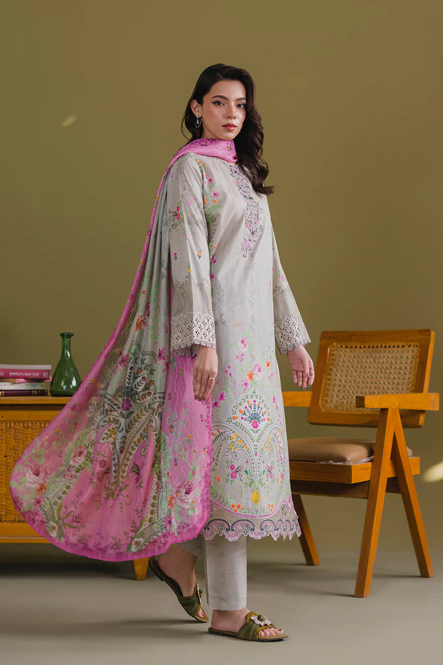 Florence - Zeenat Printed Luxury Pret ( 3Pcs )