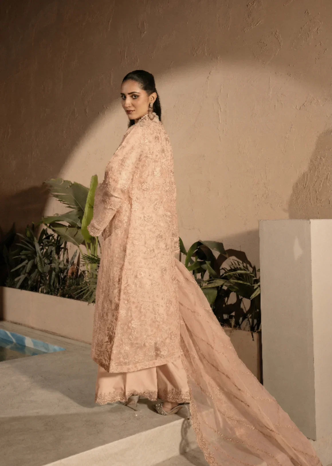 Manahils Festive/party wear collection | PEACH