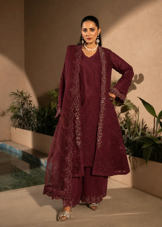 Manahils Festive/party wear collection | MAROON