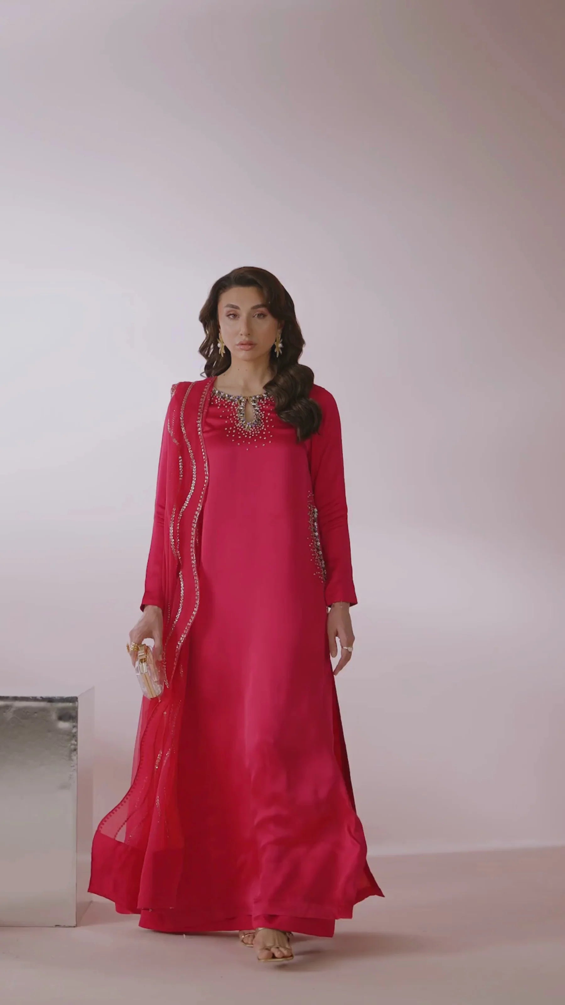 Pink Dress 3 piece - RTW1029 - Alizeh