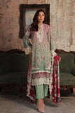 Sahar Winter '25 - Aurora Bloom (Green) Embroidered & Printed Cotton Viscose Suit