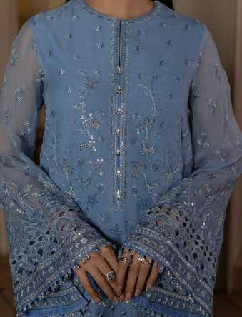 Chandani Kuch Khas By Flossie Premium Chiffon 3pc Unstitched Suit - CH-103