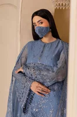 Chandani Kuch Khas By Flossie Premium Chiffon 3pc Unstitched Suit - CH-103