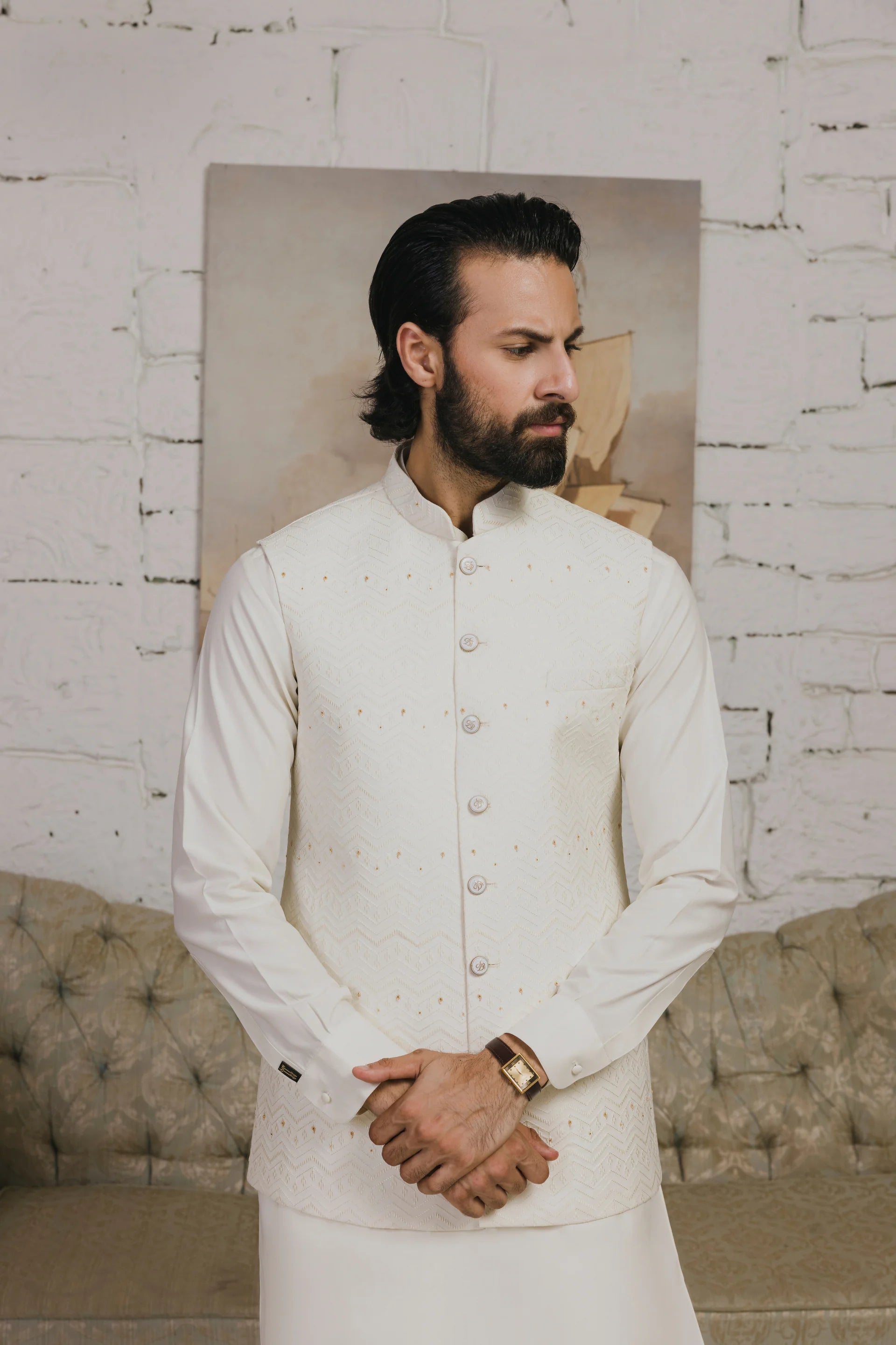 Nayab Wash & Wear With Waistcoats D-09 | Chawla Fabrics