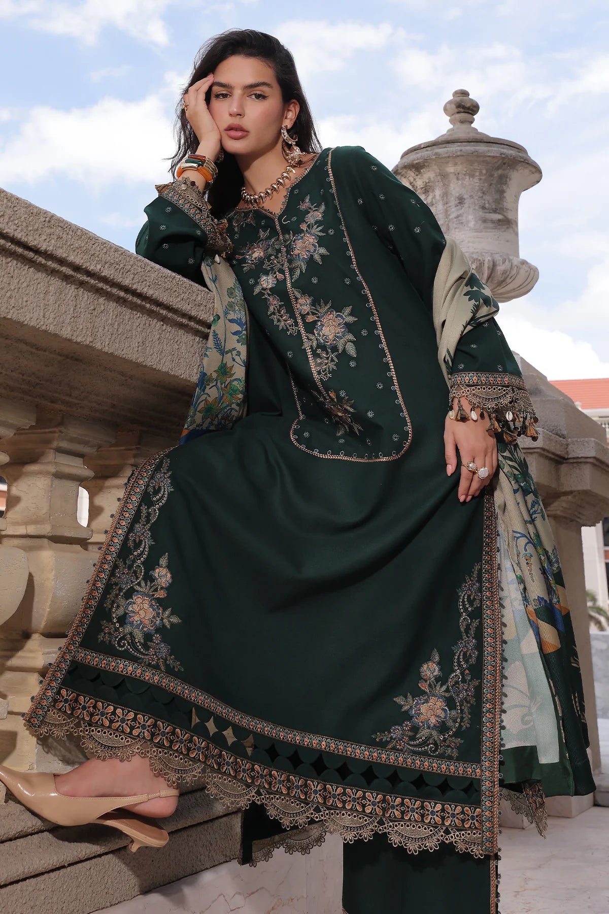 Poshima Embroidered Peach Leather Collection Vol 3 | PSW6-24