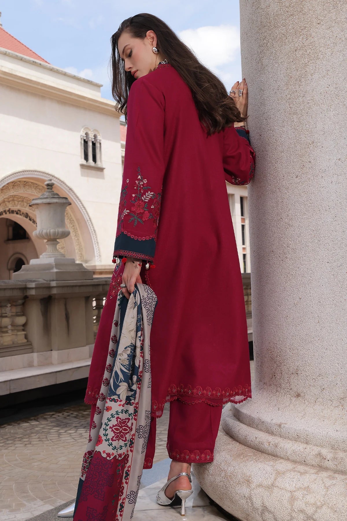 Poshima Embroidered Peach Leather Collection Vol 3 | PSW6-23