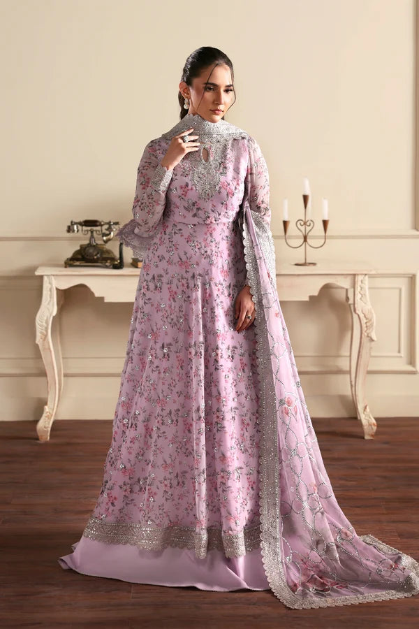 Zarif Siraya Printed Formal Unstitched 3Pc Chiffon Suit - HINNA