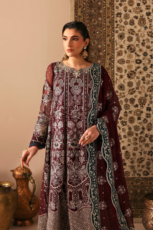 Neorah by Xenia D-07 QABITA | Formals Unstitched Chiffon Embroidered 3 Piece Suit XE26UN - Festive Collection