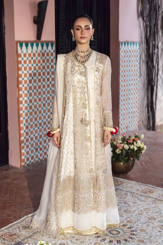 Neha - Off White Handwork Embroidered Luxury Formal Unstitched Suit | Rang Rasiya