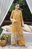 Misha - Mustard Handwork Embroidered Cotton Net & Zari Organza Luxury Formal Unstitched Suit  Rang Rasiya