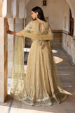 Rang Rasiya Zaiena - Amber Gold Embroidered Chiffon Formal Suit (Unstitched)
