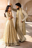 Rang Rasiya Zaiena - Amber Gold Embroidered Chiffon Formal Suit (Unstitched)