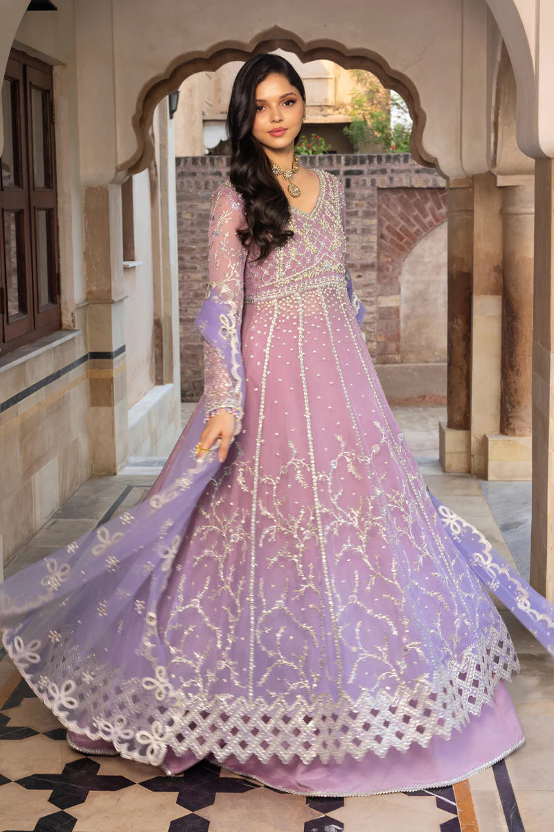 Rang Rasiya  by CHIFFON FORMALS Basma - Crystal Lilac Embroidered Chiffon Formal Suit (Unstitched 3-Piece)