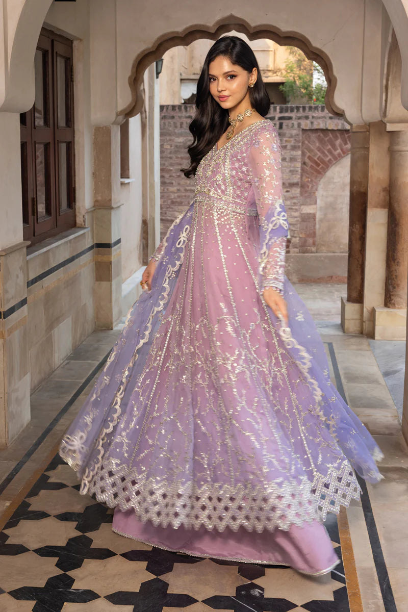 Rang Rasiya  by CHIFFON FORMALS Basma - Crystal Lilac Embroidered Chiffon Formal Suit (Unstitched 3-Piece)