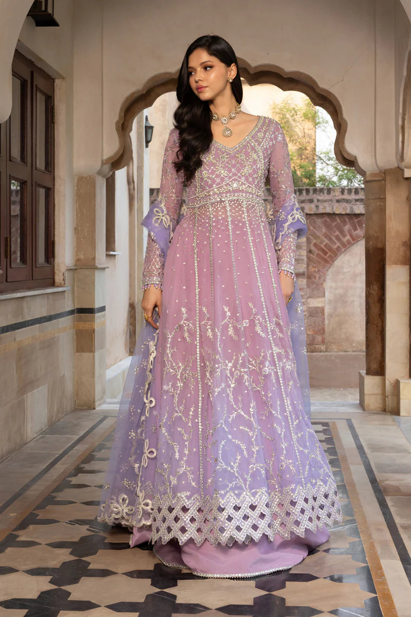 Rang Rasiya  by CHIFFON FORMALS Basma - Crystal Lilac Embroidered Chiffon Formal Suit (Unstitched 3-Piece)