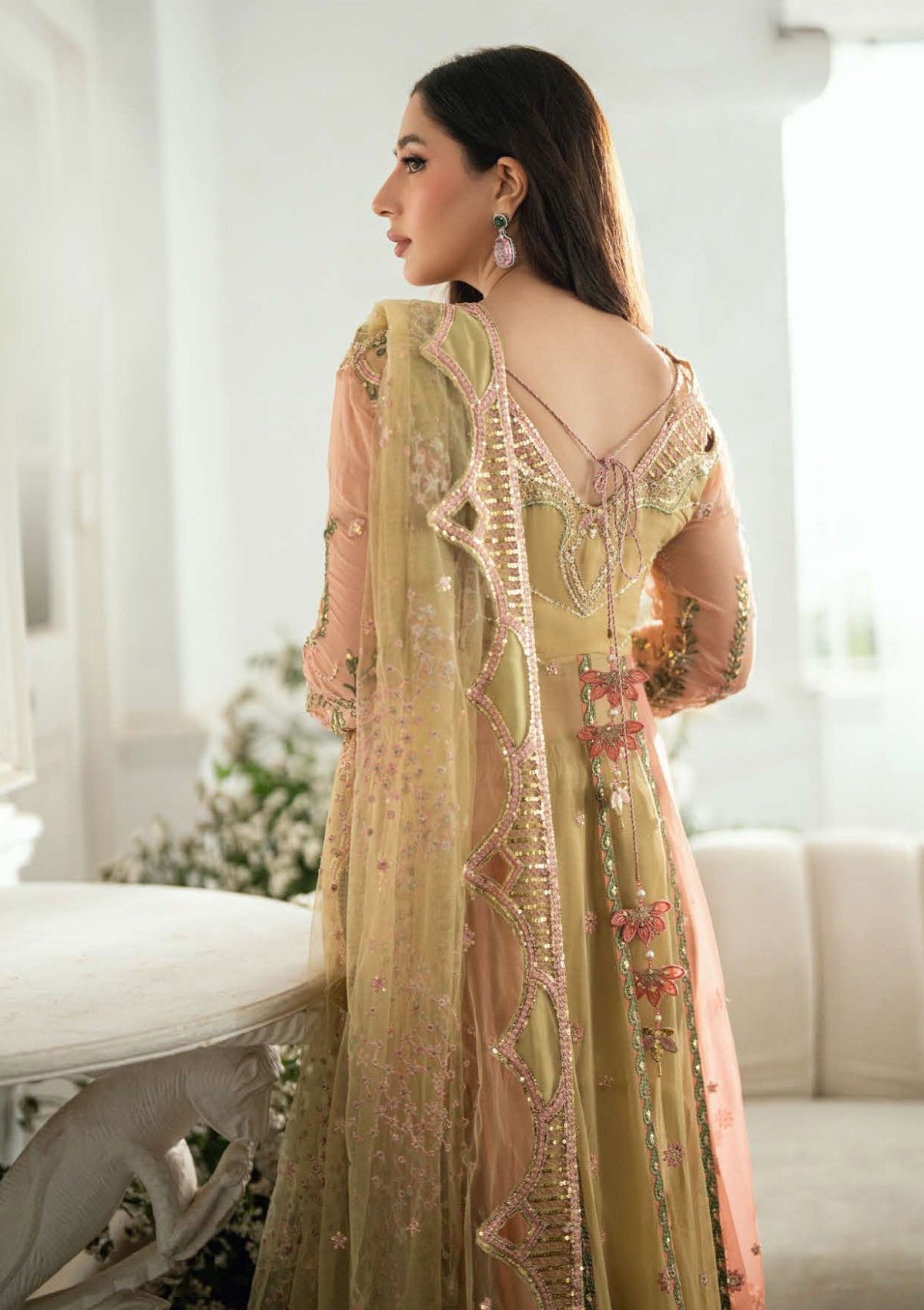 Mushq Sham Shandaar Embroidered Chiffon Unstitched 3Pc Suit MSS 1