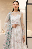 Farasha Moonlight Mist | Luxury Embroidered Net Formal Suit