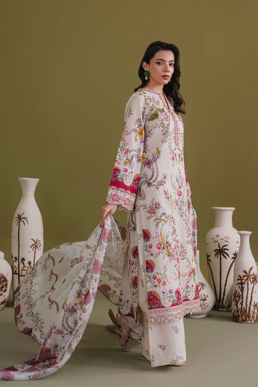 Rosie - Zeenat Printed Luxury Pret ( 3Pcs )