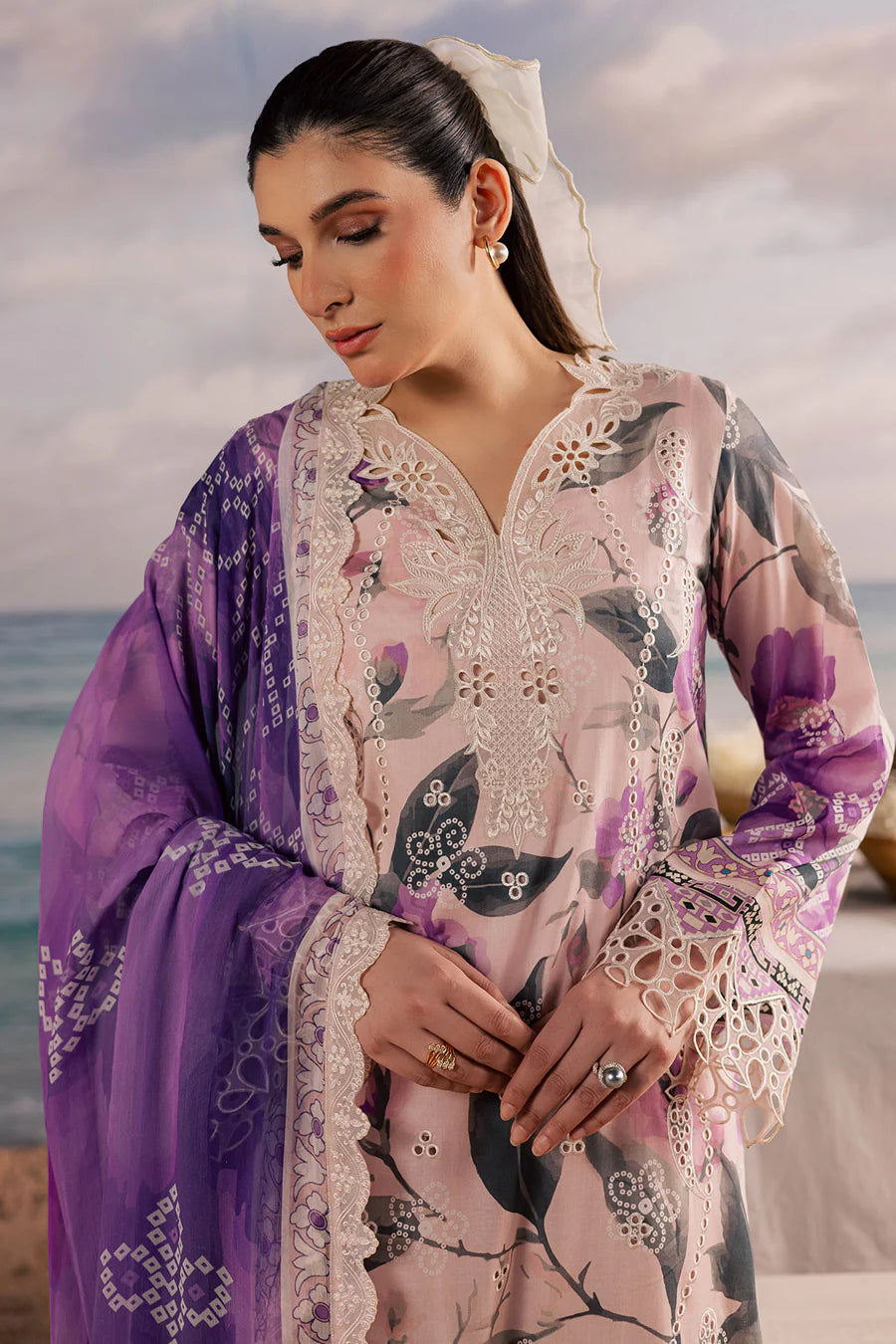 NSG-216 NUREH | EMBROIDERED AND PRINTED LAWN