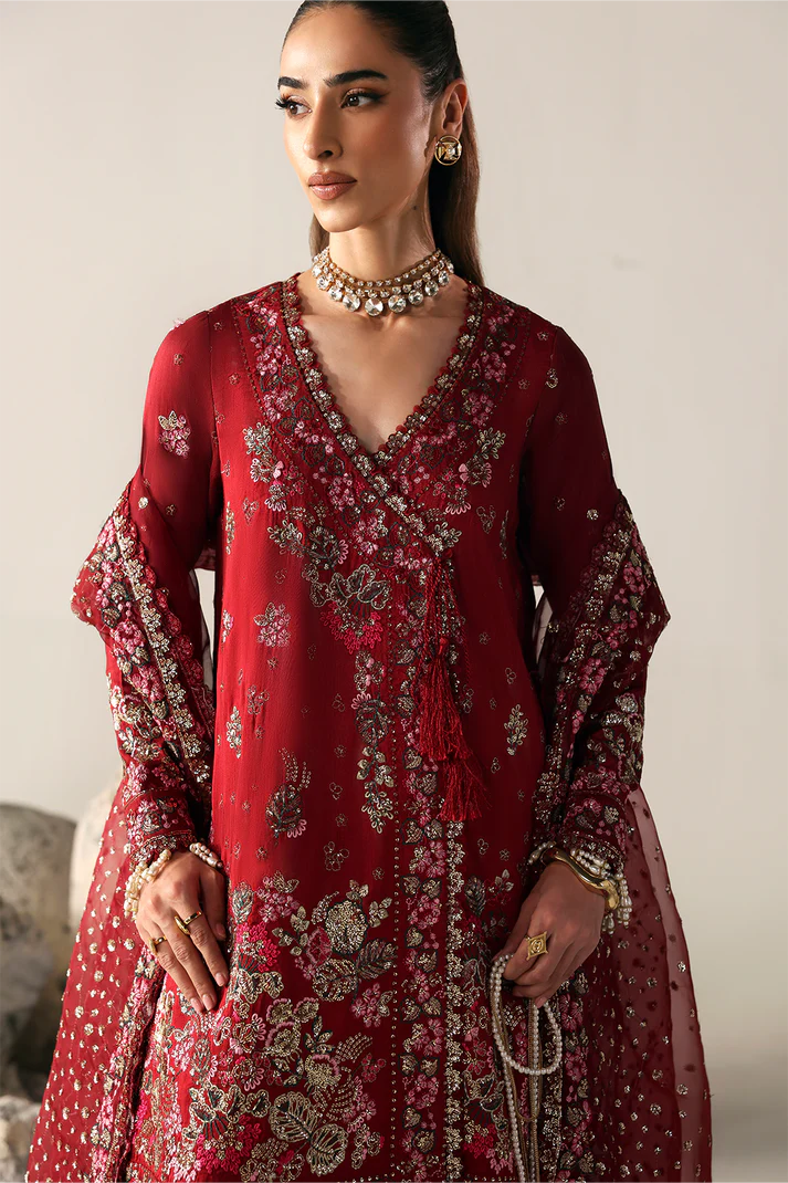 Emaan Adeel – Serenity Bloom | Serein Luxe Silk ’25 – Embroidered Raw Silk 3-Piece Suite