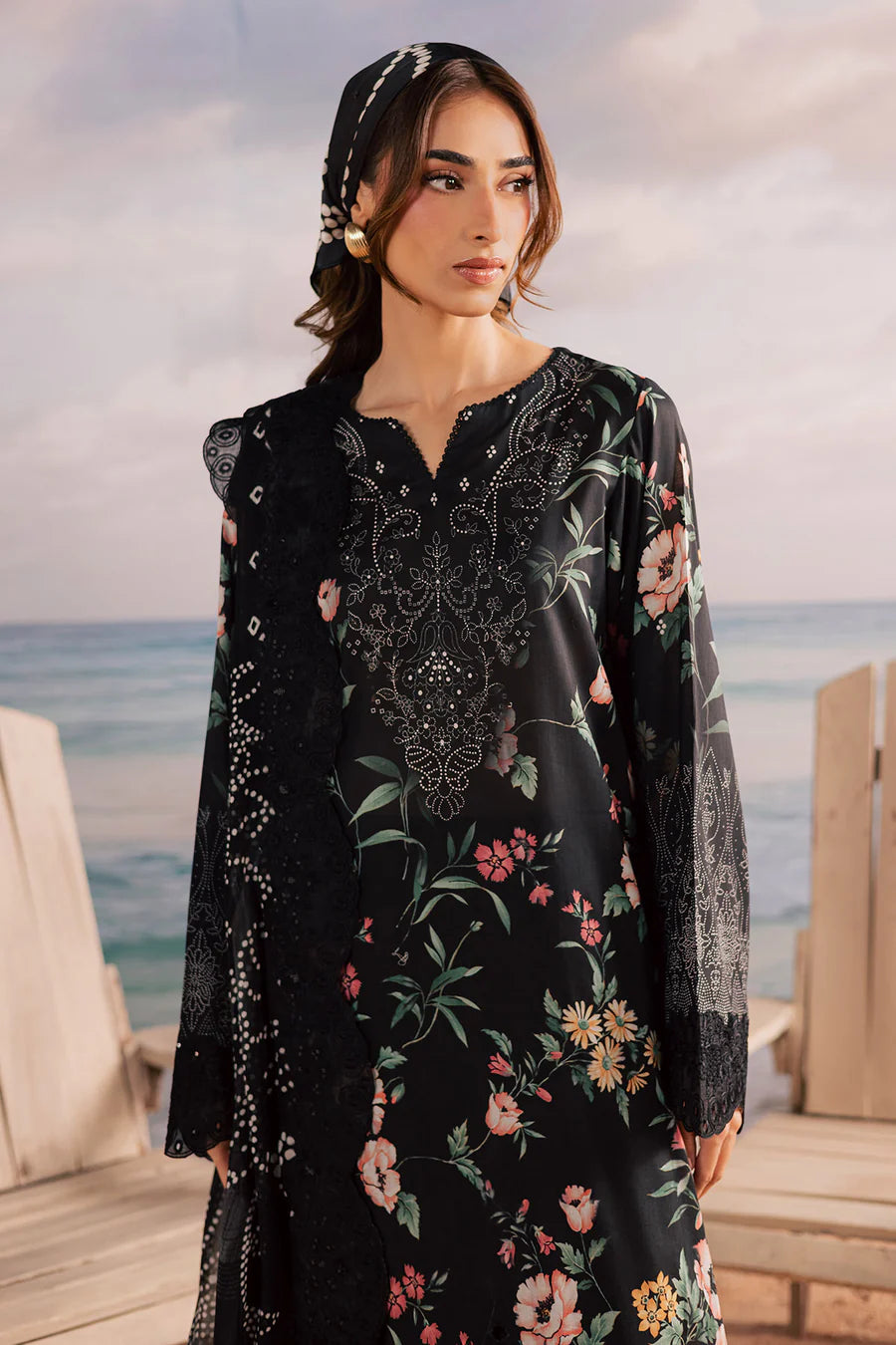 NSG-224 NUREH | EMBROIDERED AND PRINTED LAWN