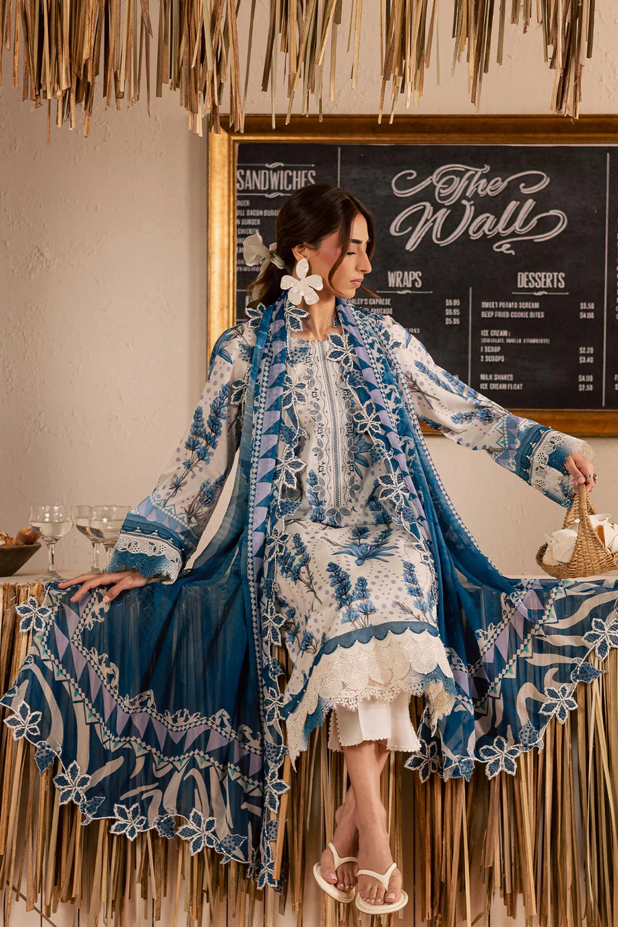 NSG-220 NUREH | EMBROIDERED AND PRINTED LAWN