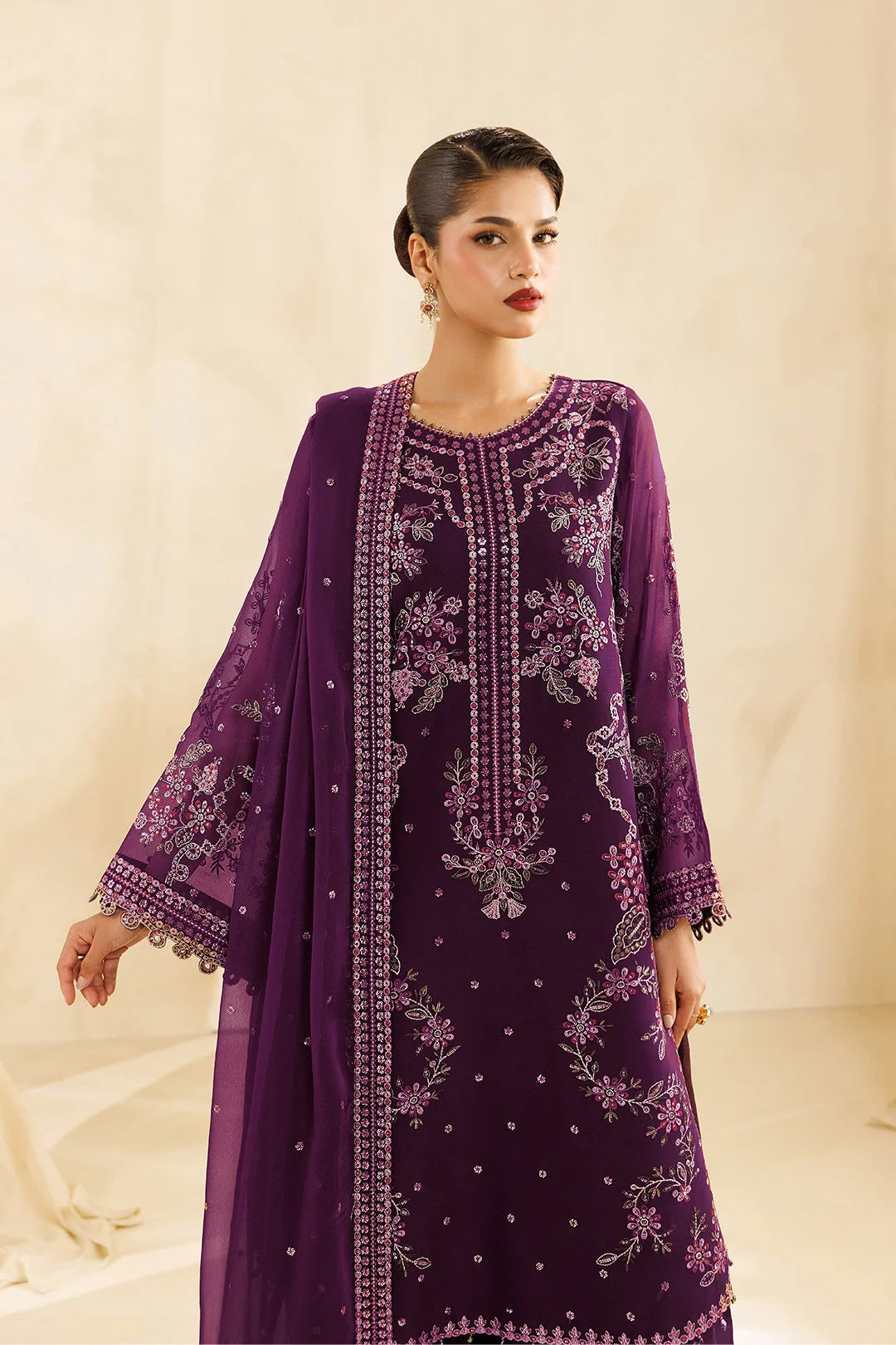 Sireine by Alizeh unstitched festive and luxury chiffon | AF-CH-2299-Cascade
