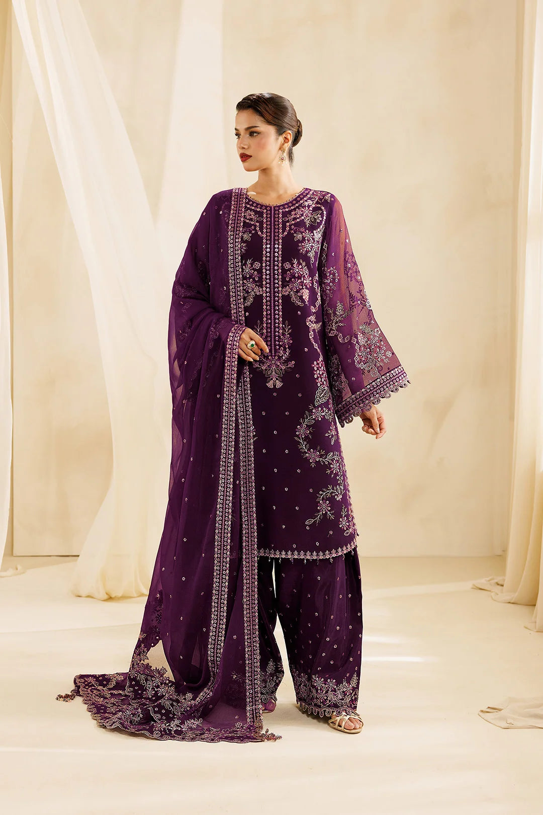 Sireine by Alizeh unstitched festive and luxury chiffon | AF-CH-2299-Cascade