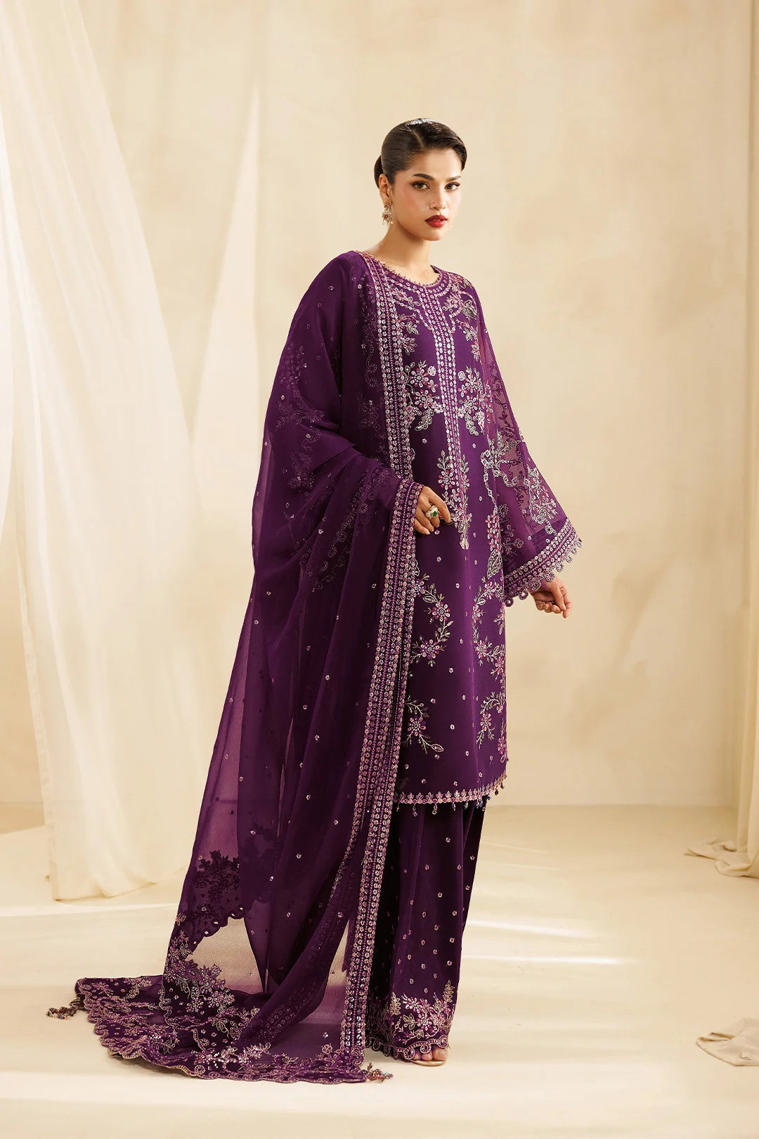 Sireine by Alizeh unstitched festive and luxury chiffon | AF-CH-2299-Cascade