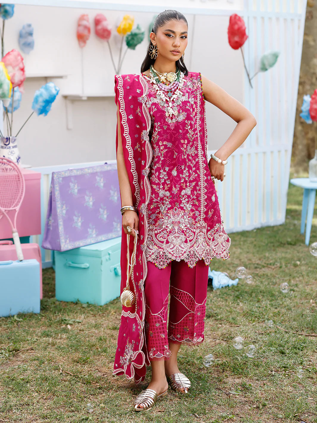 35 - B | 3 PC Luxury Lawn - BIN ILYAS