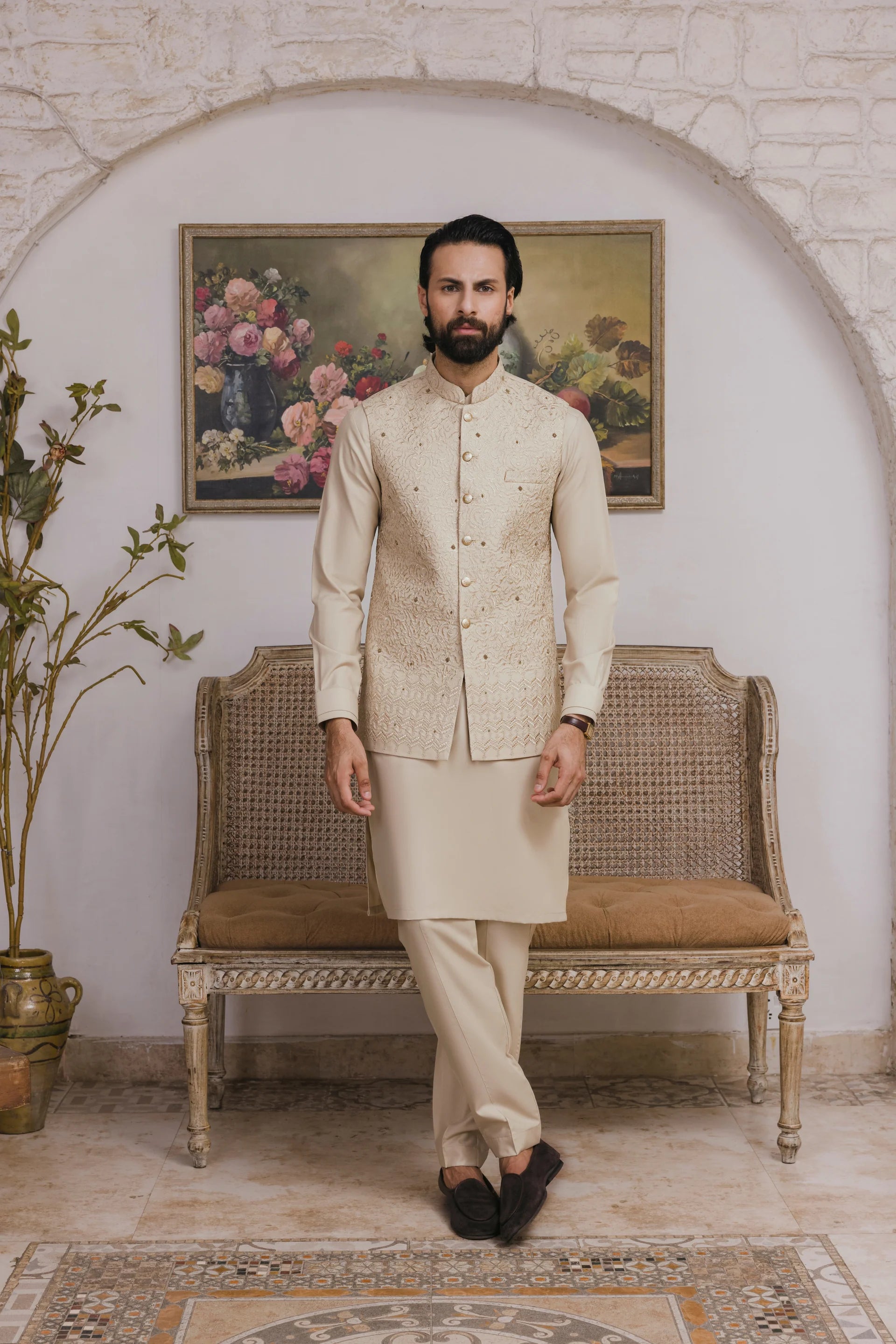Nayab Wash & Wear With Waistcoats D-11 | Chawla Fabrics