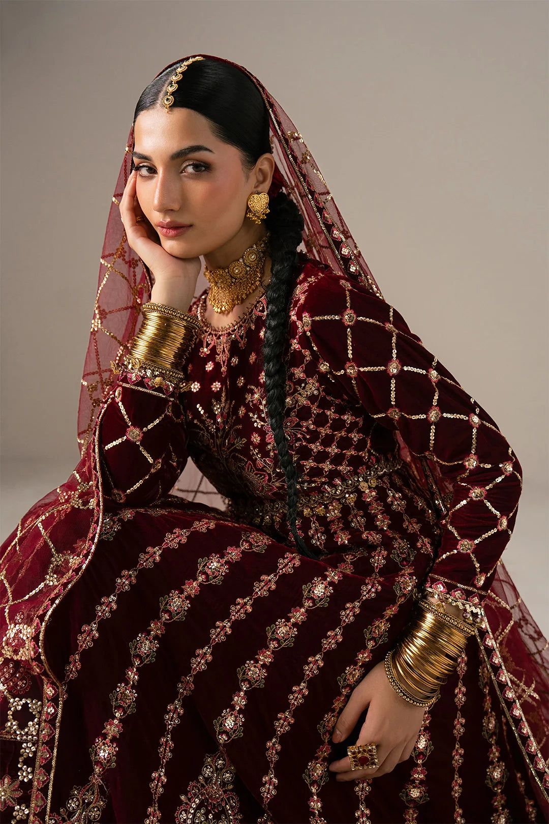 Virsa Velvet Edit By Alizeh | AF-VLT-2284-Gajra