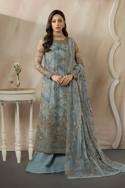 Zarif "DAYAAR" (ZRF-PE-03 ) Printed & Embroidered Net 3-Piece Festive Collection
