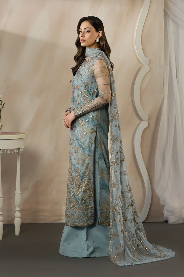 Zarif "DAYAAR" (ZRF-PE-03 ) Printed & Embroidered Net 3-Piece Festive Collection