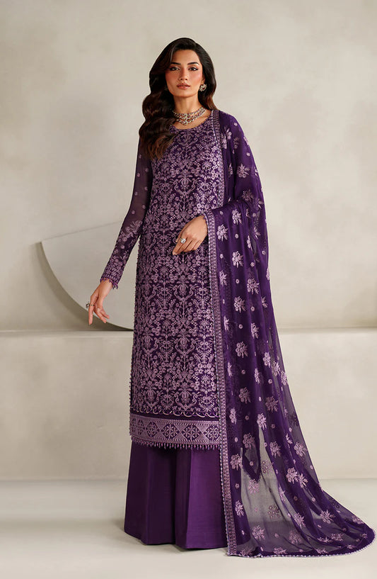 Zarif "Sorella" (ZE-MT-07) – Luxury Boring Embroidered Chiffon 3-Piece Festive Suite