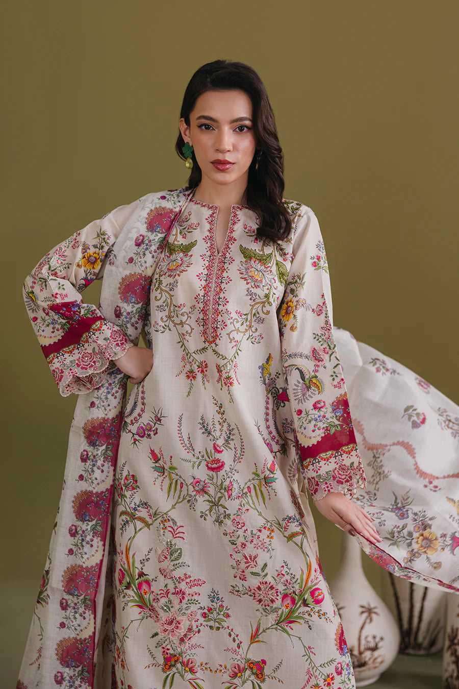 Rosie - Zeenat Printed Luxury Pret ( 3Pcs )