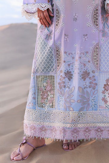 Nureh Aman NE-228 – Embroidered Laser Cut Lawn 3 Piece Unstitched Suit.