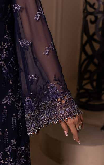 Chandani Kuch Khas By Flossie Premium Chiffon 3pc Unstitched Suit - CH-104